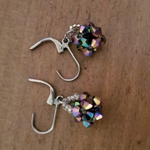 Swarovski Crystal Beads Dangle Midnight Earings